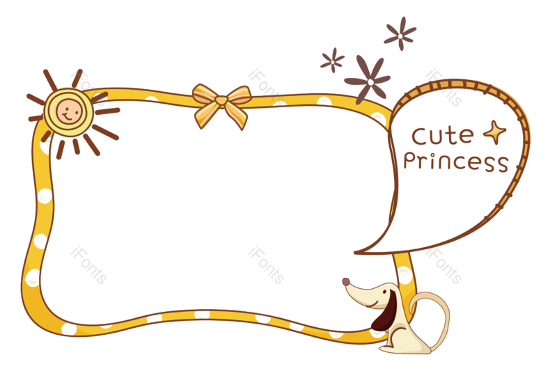 对话框图片,简笔画元素,矢量元素PNG,标题框免抠素材